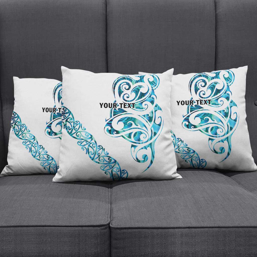 All White Maori Tribal Tattoo Personalised Pillow Cover Polynesian Style - Polynesian Pride