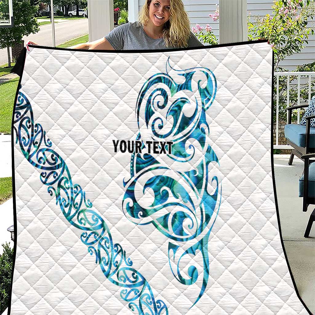 All White Maori Tribal Tattoo Personalised Quilt Polynesian Style LT9 White - Polynesian Pride