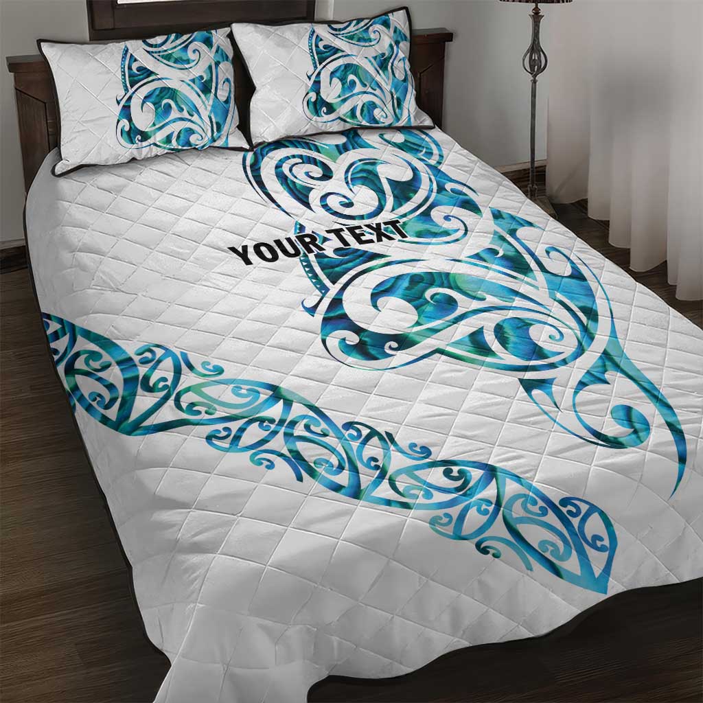 All White Maori Tribal Tattoo Personalised Quilt Bed Set Polynesian Style LT9 White - Polynesian Pride