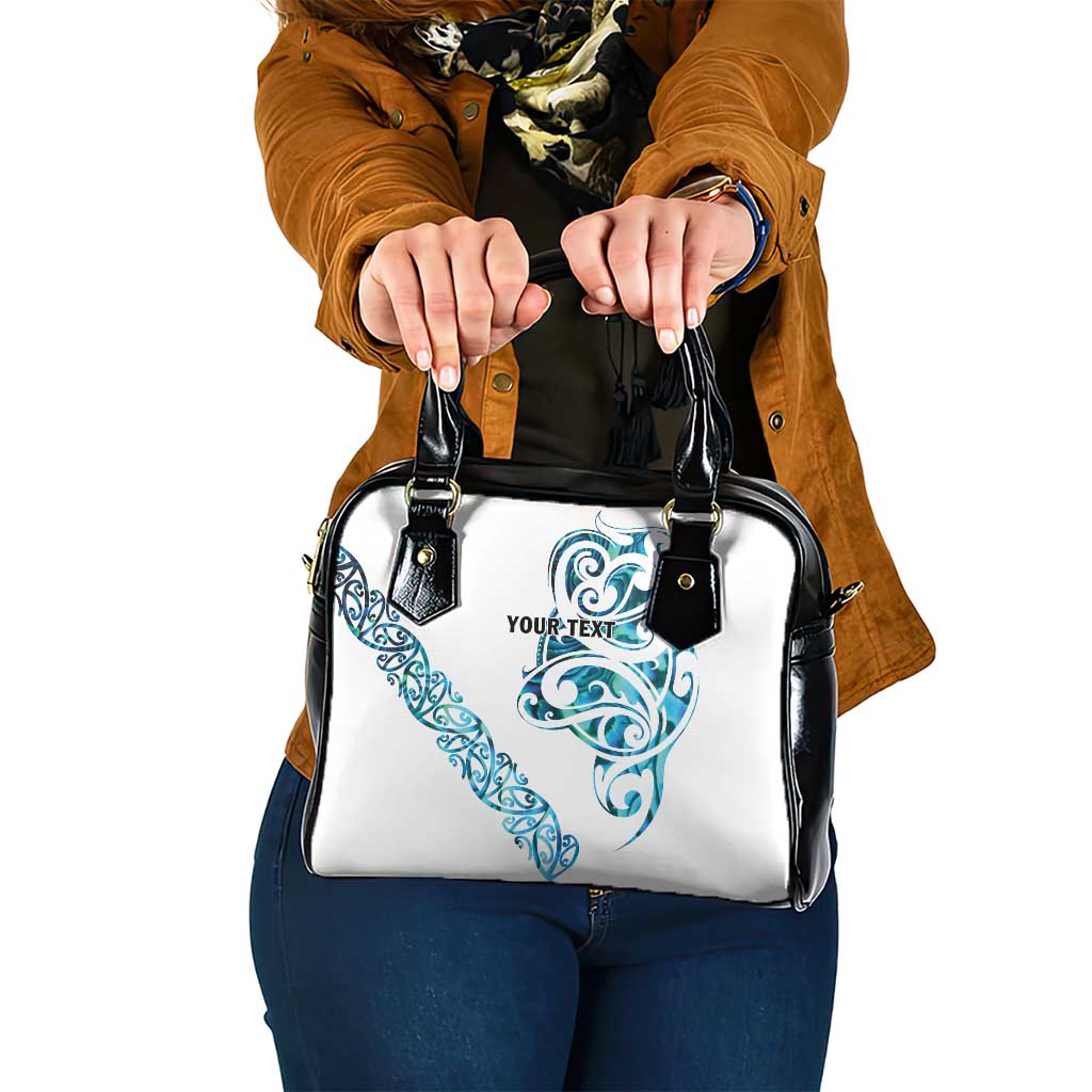 All White Maori Tribal Tattoo Personalised Shoulder Handbag Polynesian Style LT9 One Size White - Polynesian Pride