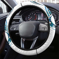 All White Maori Tribal Tattoo Steering Wheel Cover Polynesian Style LT9 - Polynesian Pride