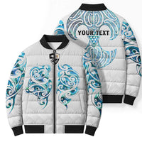 Queensland Maori Kiwi Personalised Bomber Puffer Jacket Ma Kakariki Papua Shell Maori Tribal Tattoo - Polynesian Pride