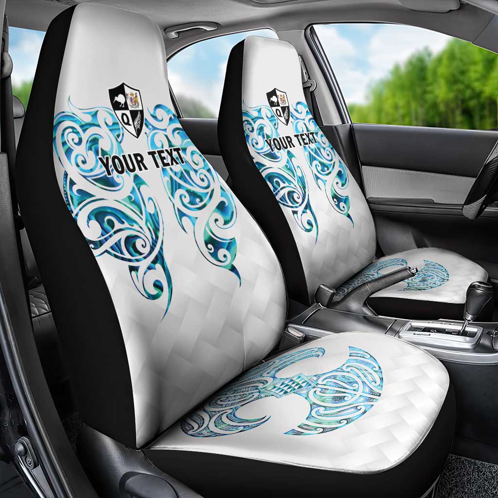 Queensland Maori Kiwi Personalised Car Seat Cover Ma Kakariki Papua Shell Maori Tribal Tattoo