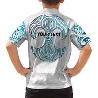 Queensland Maori Kiwi Personalised Family Matching Long Sleeve Bodycon Dress and Hawaiian Shirt Ma Kakariki Papua Shell Maori Tribal Tattoo LT9 - Polynesian Pride