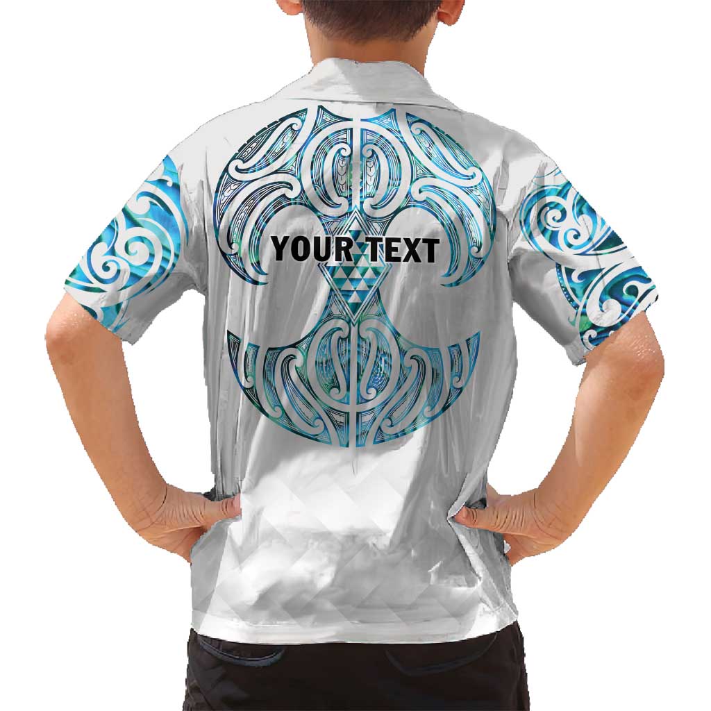 Queensland Maori Kiwi Personalised Family Matching Off Shoulder Short Dress and Hawaiian Shirt Ma Kakariki Papua Shell Maori Tribal Tattoo LT9 - Polynesian Pride