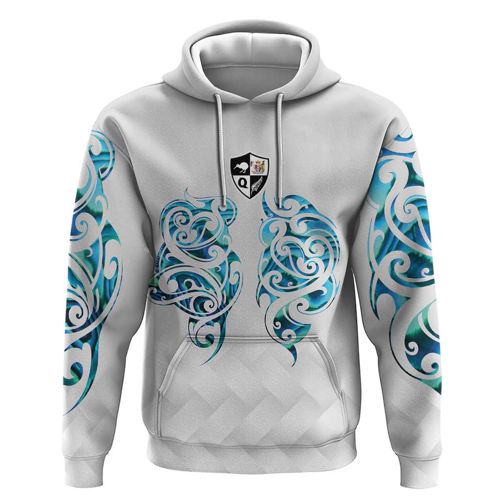 Queensland Maori Kiwi Personalised Hoodie Ma Kakariki Papua Shell Maori Tribal Tattoo