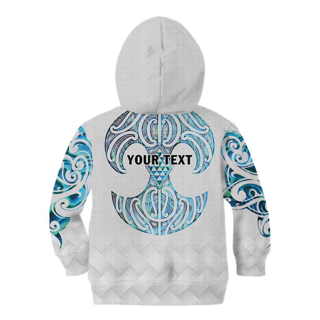 Queensland Maori Kiwi Personalised Kid Hoodie Ma Kakariki Papua Shell Maori Tribal Tattoo