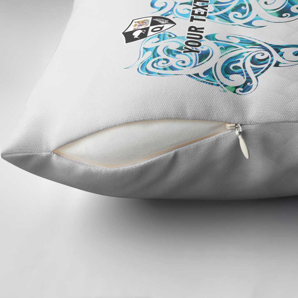 Queensland Maori Kiwi Personalised Pillow Cover Ma Kakariki Papua Shell Maori Tribal Tattoo - Polynesian Pride