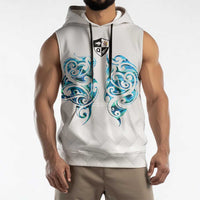 Queensland Maori Kiwi Personalised Sleeveless Hoodie Ma Kakariki Papua Shell Maori Tribal Tattoo - Polynesian Pride