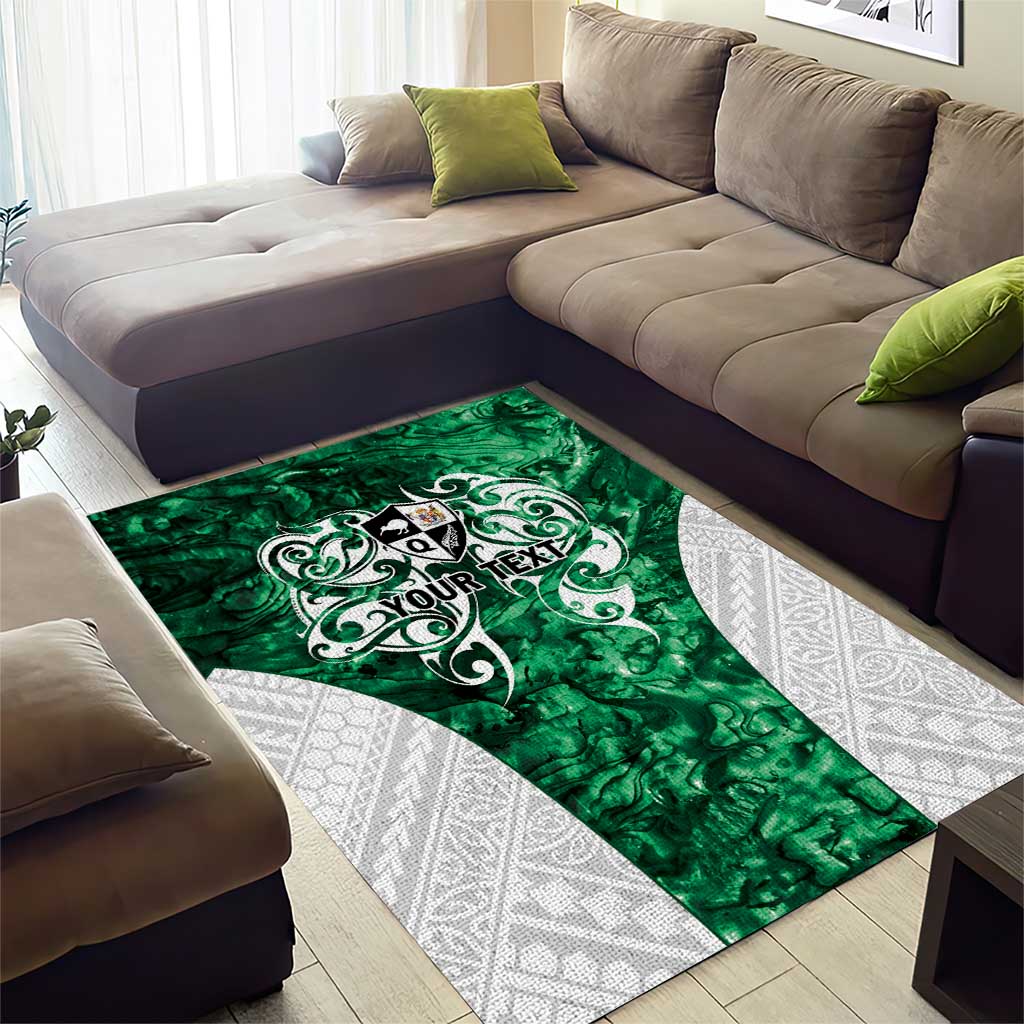 Queensland Maori Kiwi Personalised Area Rug Kikirangi Papua Shell Maori Tribal Tattoo