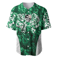 Queensland Maori Kiwi Personalised Baseball Jersey Kikirangi Papua Shell Maori Tribal Tattoo