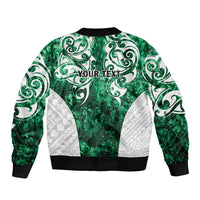 Queensland Maori Kiwi Personalised Bomber Jacket Kikirangi Papua Shell Maori Tribal Tattoo LT9 - Polynesian Pride