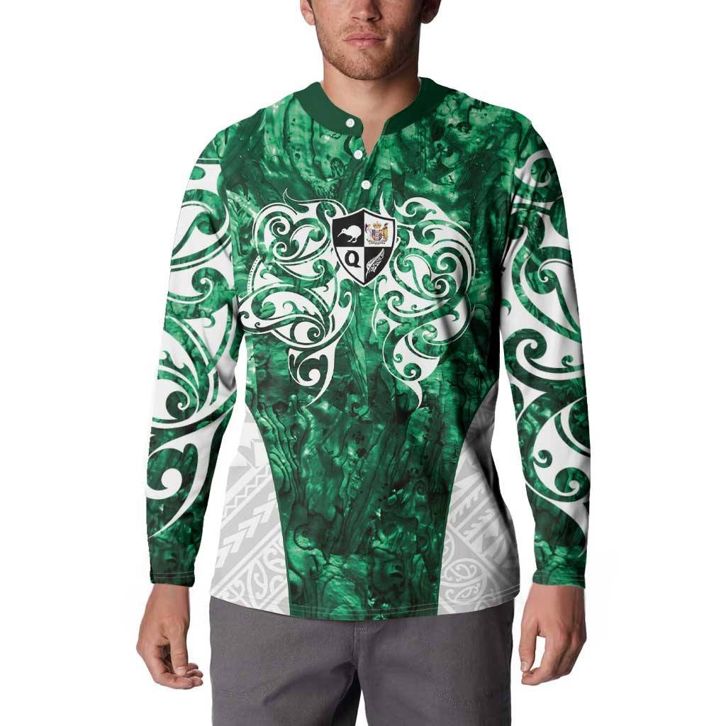 Queensland Maori Kiwi Personalised Button Sweatshirt Kikirangi Papua Shell Maori Tribal Tattoo LT9 - Polynesian Pride