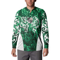 Queensland Maori Kiwi Personalised Button Sweatshirt Kikirangi Papua Shell Maori Tribal Tattoo LT9 - Polynesian Pride