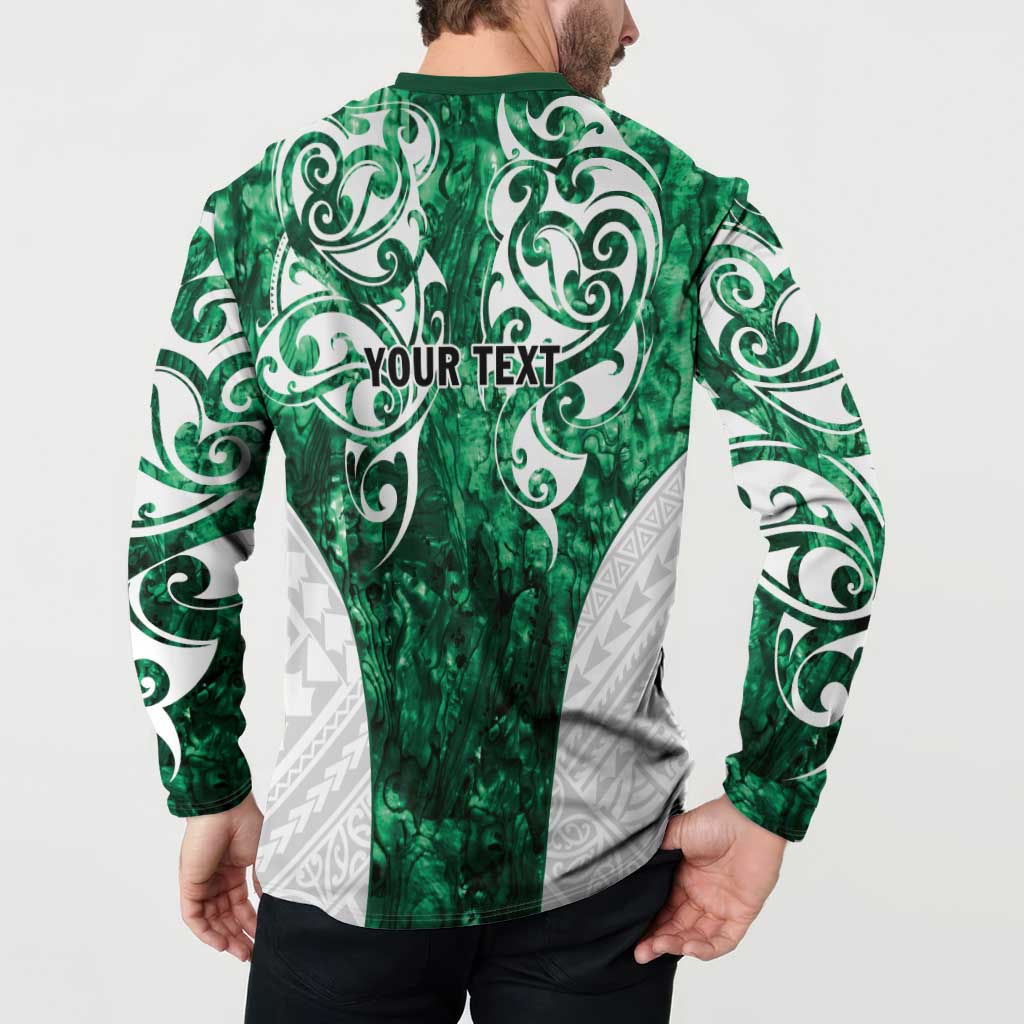 Queensland Maori Kiwi Personalised Button Sweatshirt Kikirangi Papua Shell Maori Tribal Tattoo LT9 - Polynesian Pride