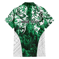 Queensland Maori Kiwi Personalised Family Matching Puletasi and Hawaiian Shirt Kikirangi Papua Shell Maori Tribal Tattoo LT9 - Polynesian Pride
