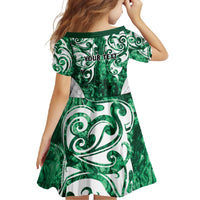 Queensland Maori Kiwi Personalised Family Matching Short Sleeve Bodycon Dress and Hawaiian Shirt Kikirangi Papua Shell Maori Tribal Tattoo