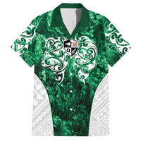 Queensland Maori Kiwi Personalised Family Matching Short Sleeve Bodycon Dress and Hawaiian Shirt Kikirangi Papua Shell Maori Tribal Tattoo