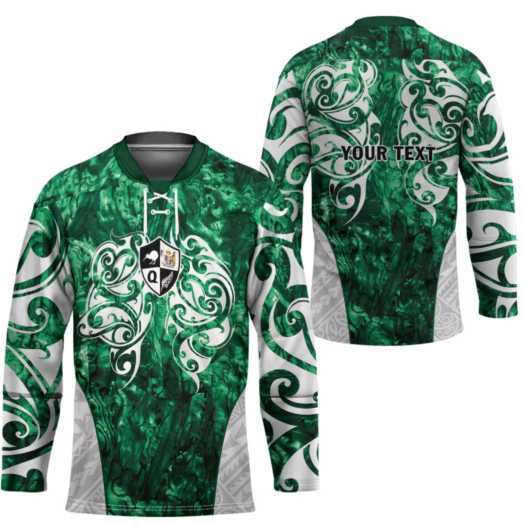 Queensland Maori Kiwi Personalised Hockey Jersey Kikirangi Papua Shell Maori Tribal Tattoo - Polynesian Pride