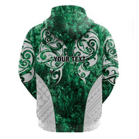 Queensland Maori Kiwi Personalised Hoodie Kikirangi Papua Shell Maori Tribal Tattoo