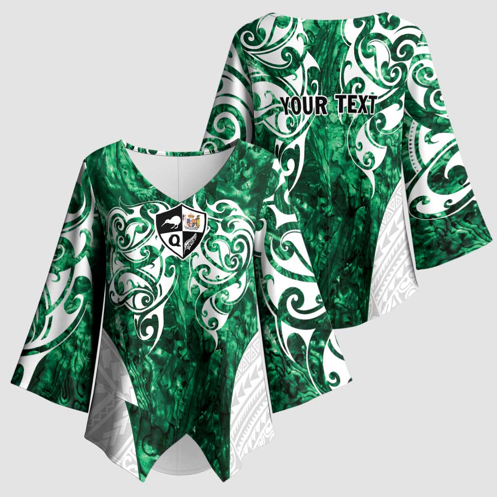 Queensland Maori Kiwi Personalised Kimono Sleeve Blouse Kikirangi Papua Shell Maori Tribal Tattoo - Polynesian Pride