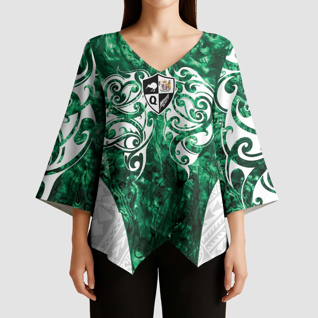 Queensland Maori Kiwi Personalised Kimono Sleeve Blouse Kikirangi Papua Shell Maori Tribal Tattoo - Polynesian Pride