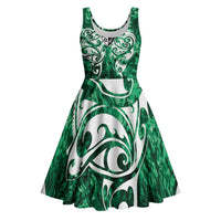 Queensland Maori Kiwi Personalised Midi Dress Kikirangi Papua Shell Maori Tribal Tattoo - Polynesian Pride