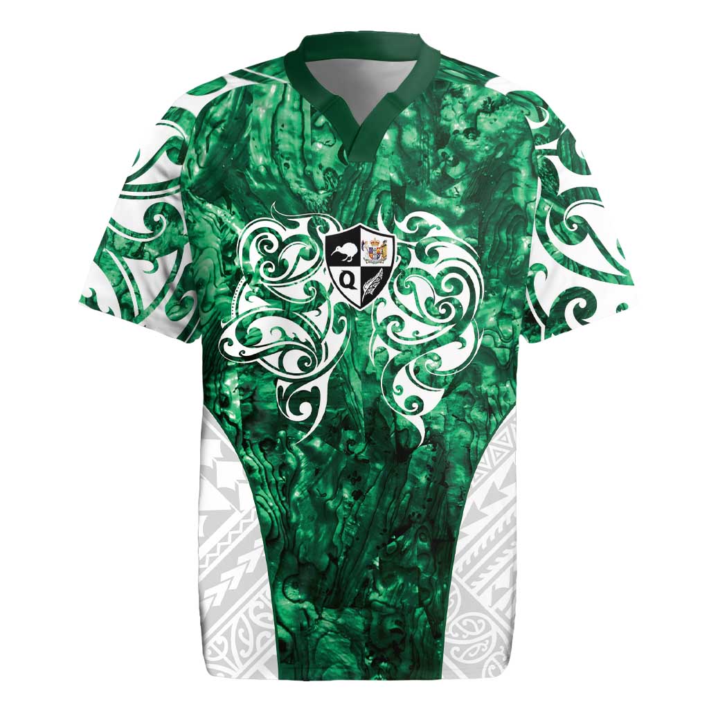 Queensland Maori Kiwi Personalised Rugby Jersey Kikirangi Papua Shell Maori Tribal Tattoo