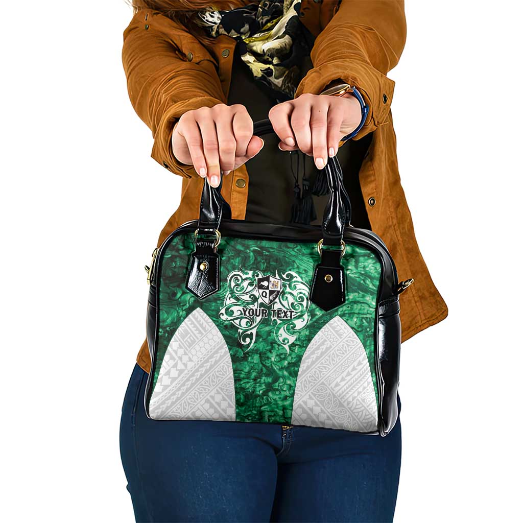 Queensland Maori Kiwi Personalised Shoulder Handbag Kikirangi Papua Shell Maori Tribal Tattoo LT9 One Size Green - Polynesian Pride