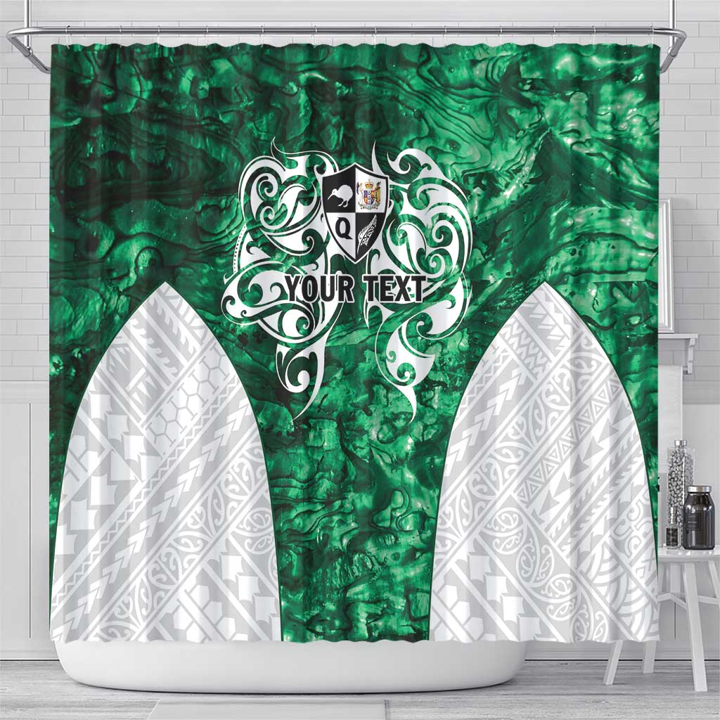Queensland Maori Kiwi Personalised Shower Curtain Kikirangi Papua Shell Maori Tribal Tattoo LT9 - Polynesian Pride