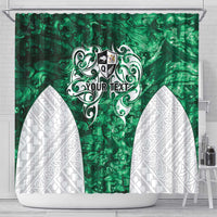 Queensland Maori Kiwi Personalised Shower Curtain Kikirangi Papua Shell Maori Tribal Tattoo LT9 - Polynesian Pride