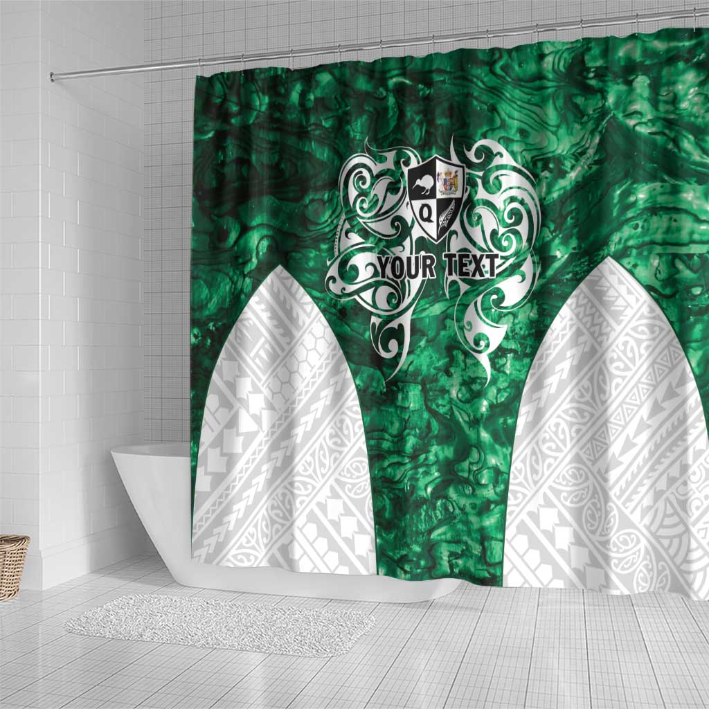 Queensland Maori Kiwi Personalised Shower Curtain Kikirangi Papua Shell Maori Tribal Tattoo LT9 - Polynesian Pride