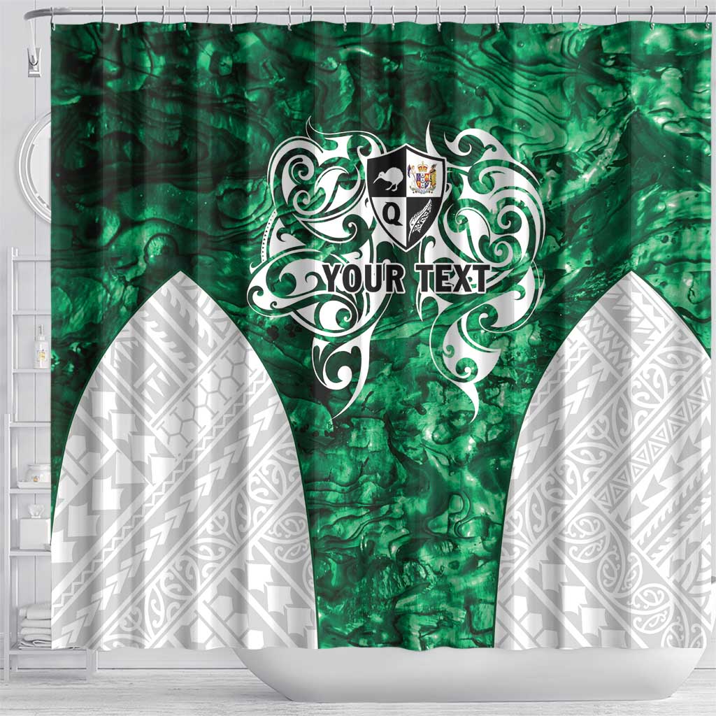 Queensland Maori Kiwi Personalised Shower Curtain Kikirangi Papua Shell Maori Tribal Tattoo LT9 - Polynesian Pride