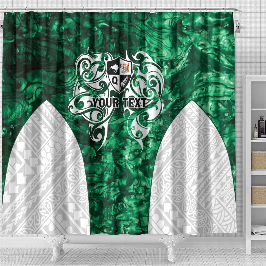 Queensland Maori Kiwi Personalised Shower Curtain Kikirangi Papua Shell Maori Tribal Tattoo LT9 - Polynesian Pride
