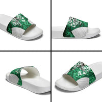 Queensland Maori Kiwi Personalised Slide Sandals Kikirangi Papua Shell Maori Tribal Tattoo - Polynesian Pride