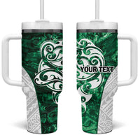 Queensland Maori Kiwi Personalised Tumbler With Handle Kikirangi Papua Shell Maori Tribal Tattoo