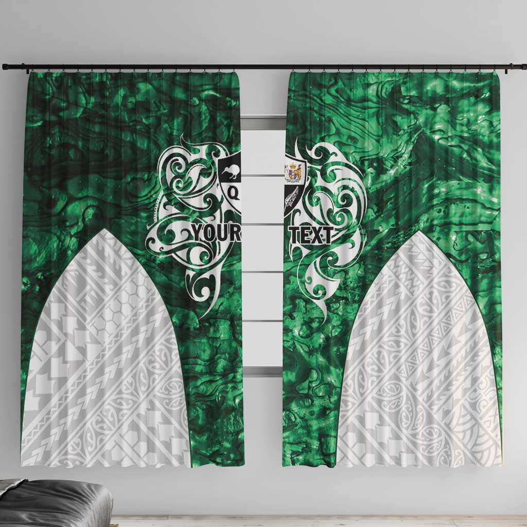 Queensland Maori Kiwi Personalised Window Curtain Kikirangi Papua Shell Maori Tribal Tattoo