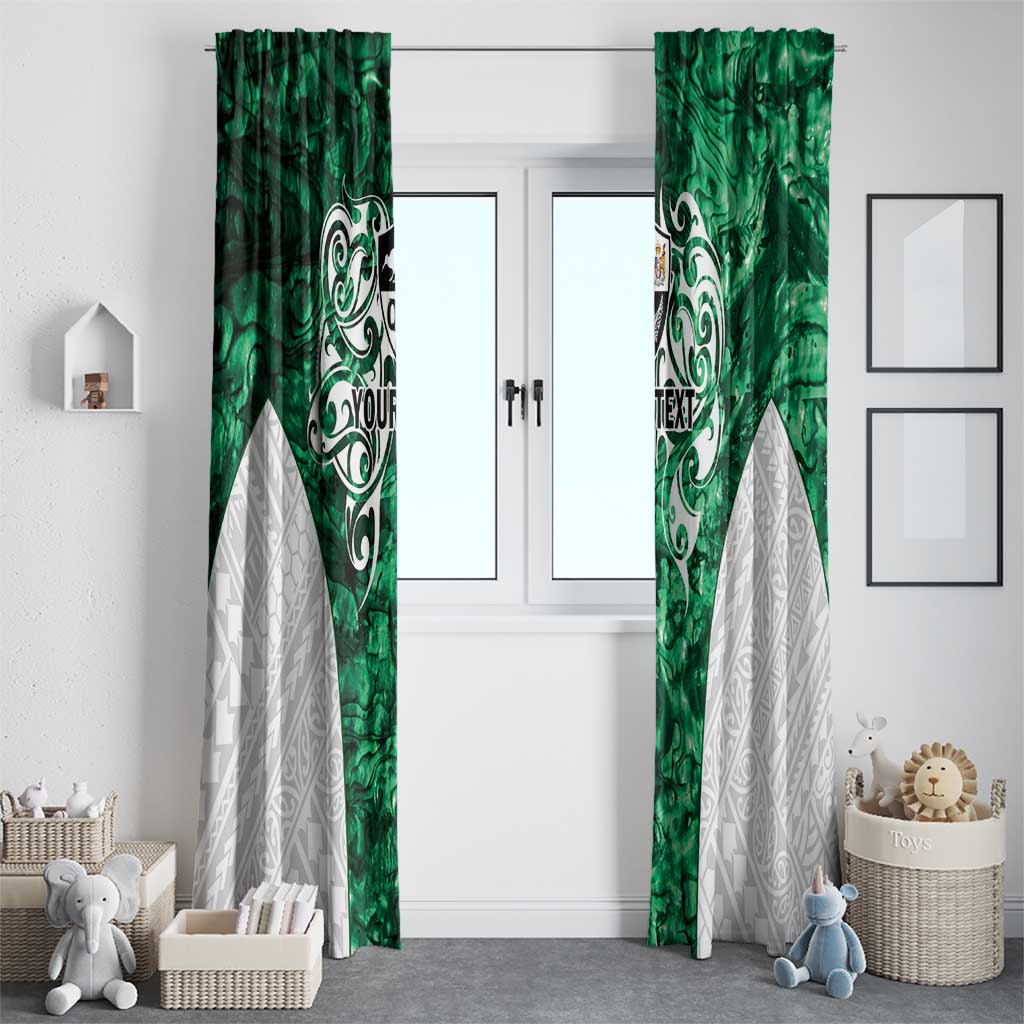 Queensland Maori Kiwi Personalised Window Curtain Kikirangi Papua Shell Maori Tribal Tattoo