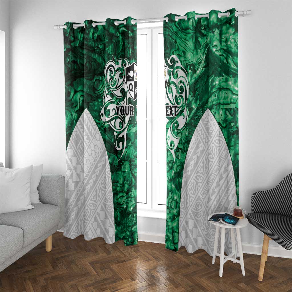 Queensland Maori Kiwi Personalised Window Curtain Kikirangi Papua Shell Maori Tribal Tattoo