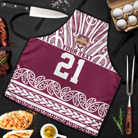 Queensland Maori Nga Hau E Wha Custom Apron Polynesian Maori Tribal Pattern - Polynesian Pride