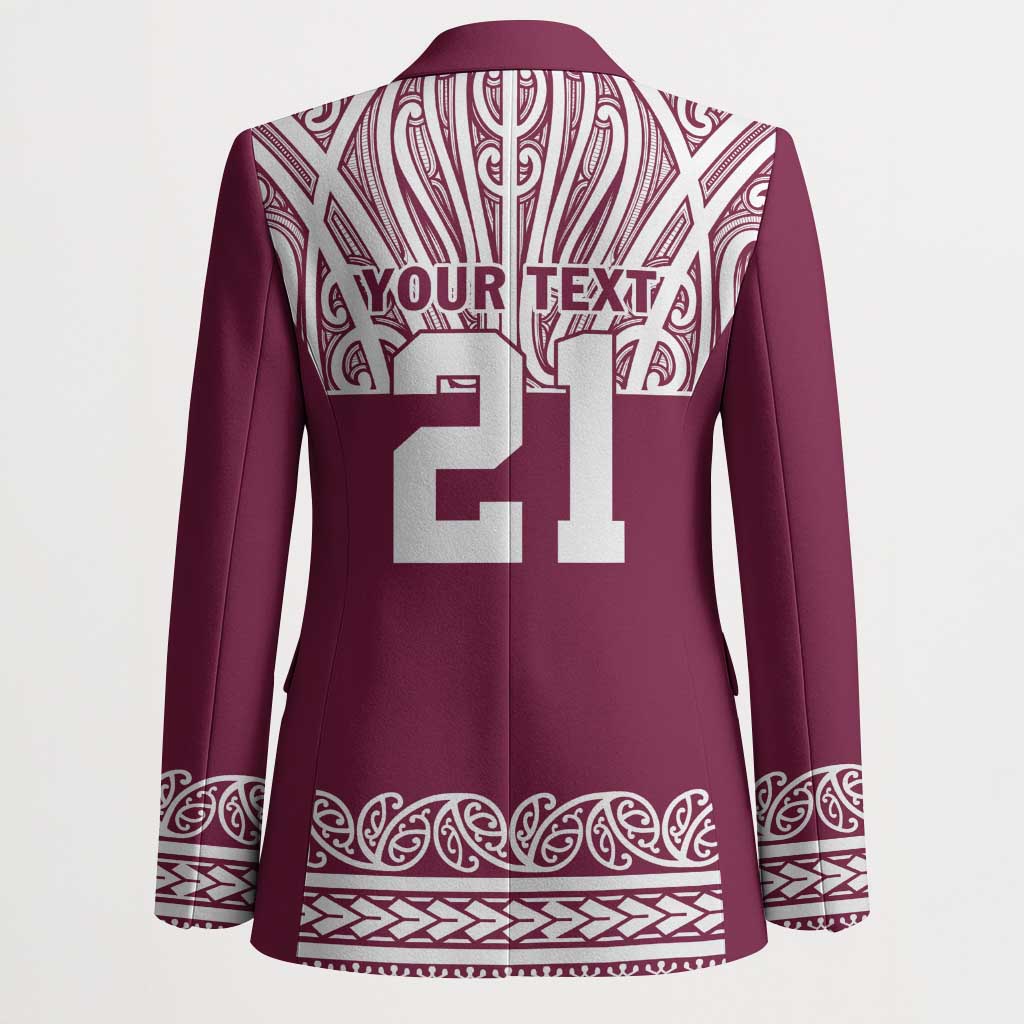 Queensland Maori Nga Hau E Wha Custom Blazer Polynesian Maori Tribal Pattern - Polynesian Pride
