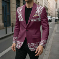Queensland Maori Nga Hau E Wha Custom Blazer Polynesian Maori Tribal Pattern - Polynesian Pride