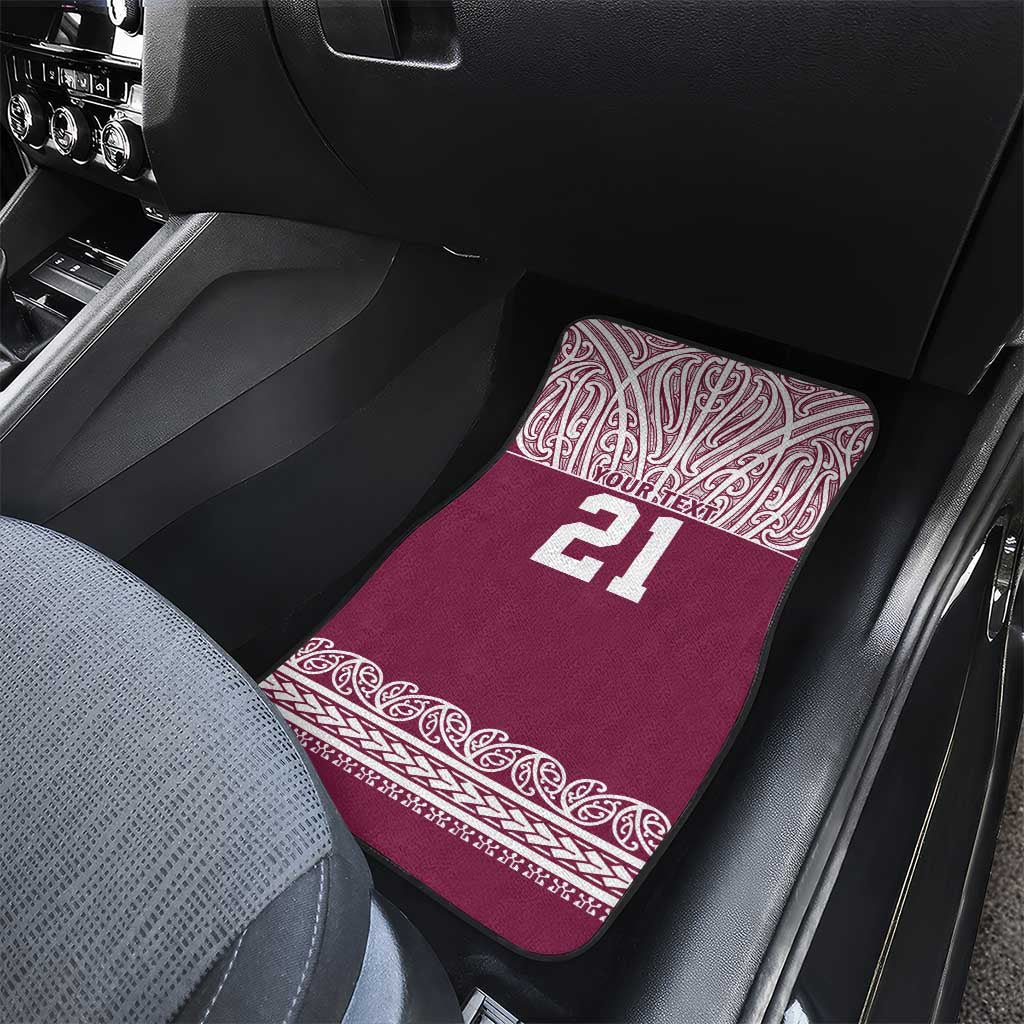Queensland Maori Nga Hau E Wha Custom Car Mats Polynesian Maori Tribal Pattern