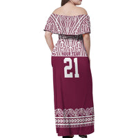 Queensland Maori Nga Hau E Wha Custom Family Matching Off Shoulder Maxi Dress and Hawaiian Shirt Polynesian Maori Tribal Pattern