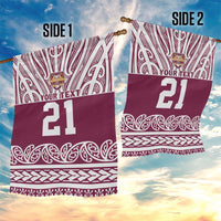 Queensland Maori Nga Hau E Wha Custom Garden Flag Polynesian Maori Tribal Pattern LT9 - Polynesian Pride