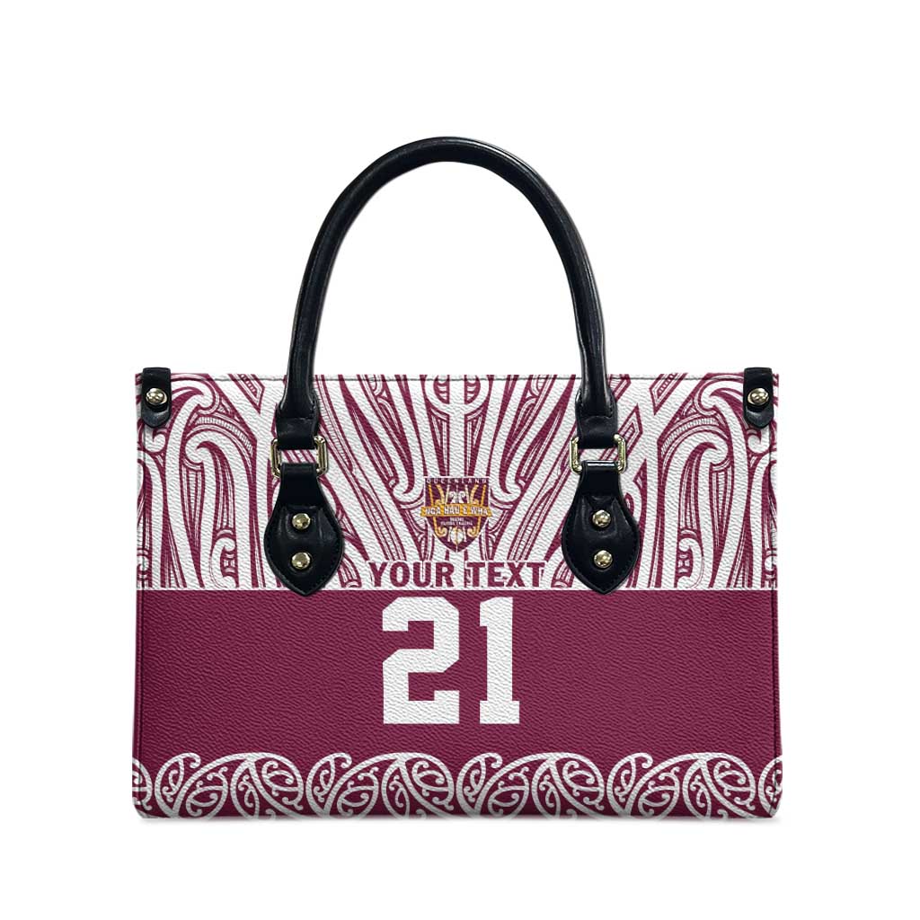 Queensland Maori Nga Hau E Wha Custom Leather Bag Polynesian Maori Tribal Pattern - Polynesian Pride