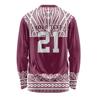 Queensland Maori Nga Hau E Wha Custom Long Sleeve Shirt Polynesian Maori Tribal Pattern