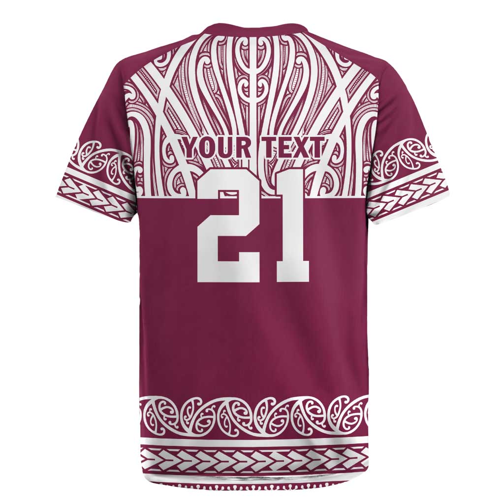 Queensland Maori Nga Hau E Wha Custom Rugby Jersey Polynesian Maori Tribal Pattern