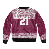 Queensland Maori Nga Hau E Wha Custom Sleeve Zip Bomber Jacket Polynesian Maori Tribal Pattern LT9 - Polynesian Pride