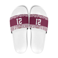 Queensland Maori Nga Hau E Wha Custom Slide Sandals Polynesian Maori Tribal Pattern - Polynesian Pride